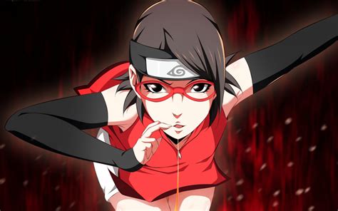 Download 1440x900 Wallpaper Sarada Uchiha, Nartuo, Anime Girl