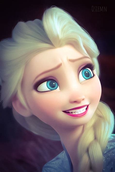 An Image Of A Frozen Princess With Blue Eyes