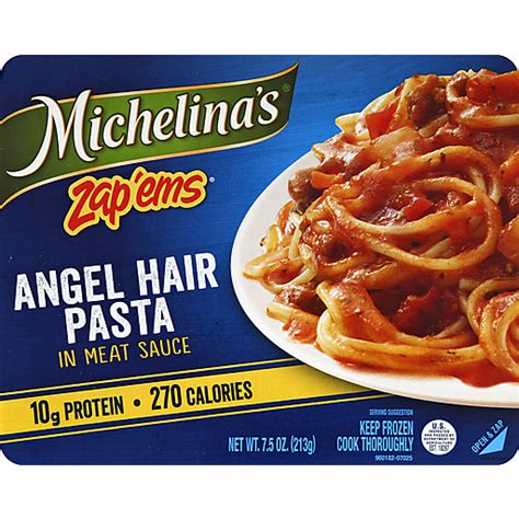 Michelinas Zapems Angel Hair Pasta In Meat Sauce 75 Oz Tray