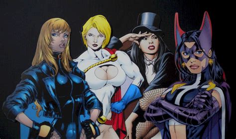 Black Canary Power Girl Zatanna Huntress Dc Comics Glove Mask Hat Belt Fishnet Wallpaper