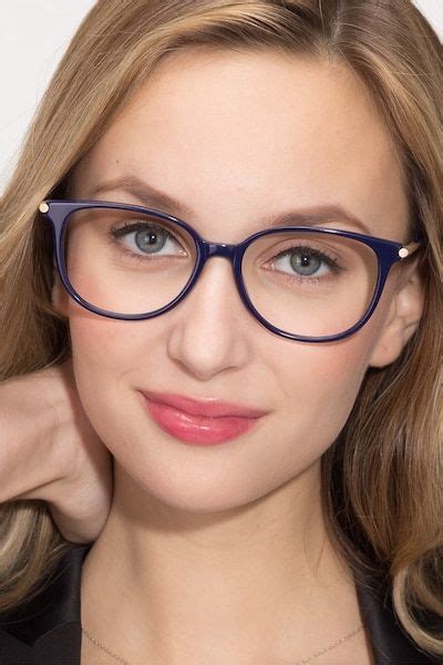 Jasmine Cat Eye Navy Frame Glasses For Women Eyebuydirect In 2021 Fashion Eye Glasses