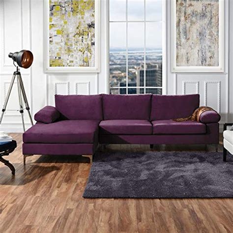 Modern Large Plum Velvet Sectional Sofa In 2021 Large Sectional Sofa