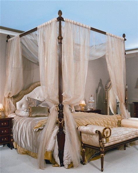 A perfect way to add some patterns to your bedroom. Upholstered Canopy Bed (With images) | Canopy bed curtains ...
