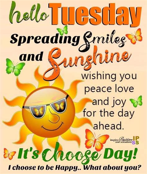 Smiles And Sunshine Happy Tuesday Tuesday Tuesday Quotes Happy Tuesday