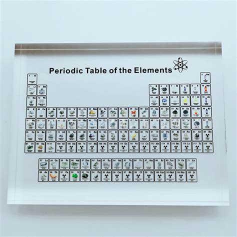 Acrylic Periodic Table Display Of Elements For Home Teaching Decor T