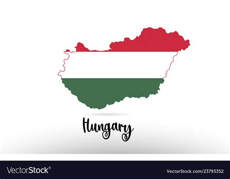 Hungary Flag Map