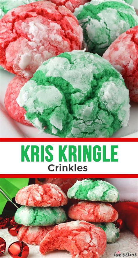 I don't remember getting lots of christmas gifts as a child. Kris Kringle Crinkles | Recipe | Classic christmas cookie recipe, Easy christmas cookie recipes ...