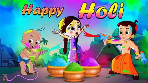 Chhota Bheem Holi Celebrations In Dholakpur Cartoons For Kids
