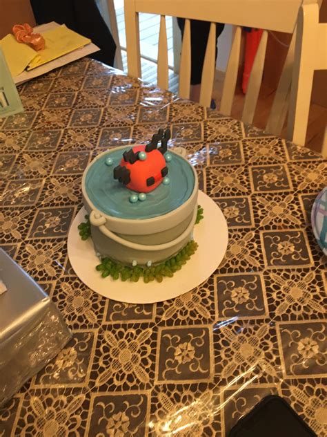 Brothers Birthday Cake Was Axolotl In Bucket Rminecraft