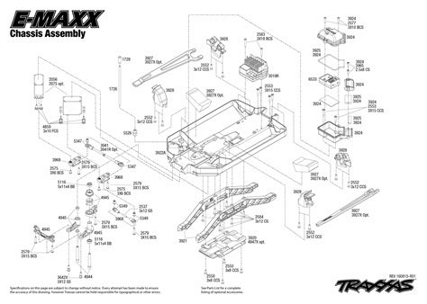 E Maxx 39036 4 Chassis Assembly Exploded View Traxxas