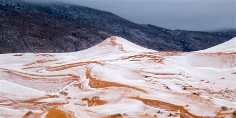Photos Capture Snow In Sahara Desert For First Time In 37 Years Snow