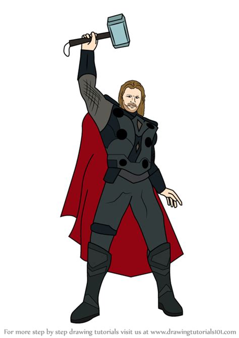 Learn How To Draw Thor Thor Step By Step Drawing Tutorials