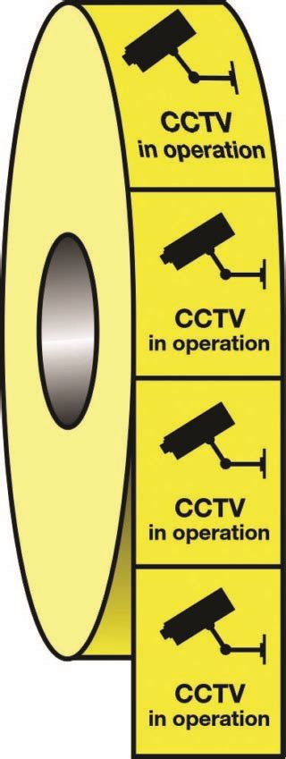Cctv In Operation Labels 75mm X 100mm Stocksigns