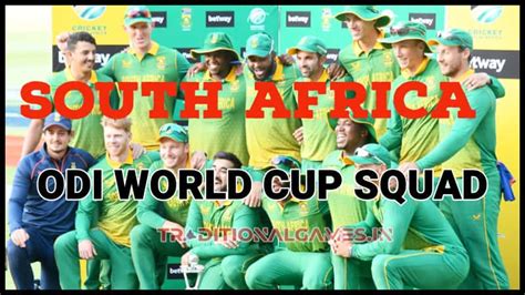 South Africa Squad For Icc Odi World Cup 2024 Players List Captain
