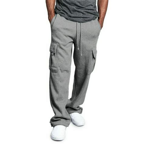 Suanret Suanret Men Straight Leg Jogger Heavy Weight Fleece Cargo