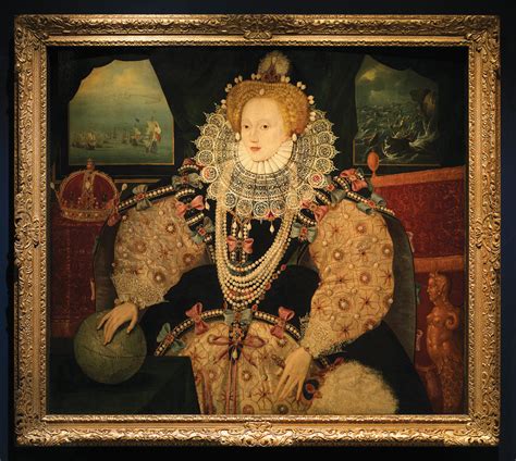 Queen Elizabeth I The Armada Portrait On Display In The Maritime