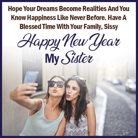 Happy New Year Wishes Messages For Sister Happy New Year To Sister