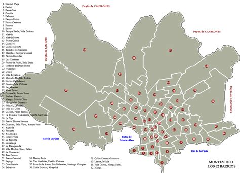 Montevideo Mapa Barrios
