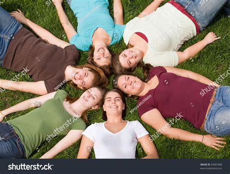 Group Of College Girls In A Circle Stock Photo 30687688 Shutterstock