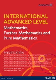 Caie past papers for cambridge o level, cambridge int'l as and a level and cambridge igcse subjects. International Advanced Level Mathematics