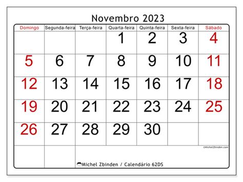 Calendário De Novembro De 2023 Para Imprimir “503ds” Michel Zbinden Br