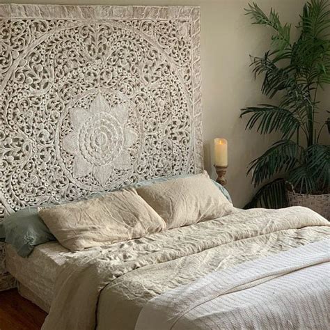 Incredible modern bed back wall designs modern bedroom back wall. Medallion Wall Art Mounted Wood Carving Lotus Design with ...