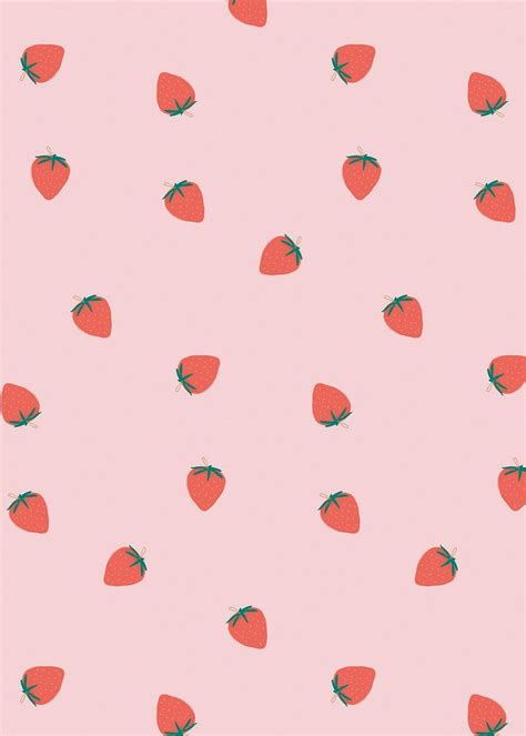 Download Premium Illustration Of Hand Drawn Strawberry Pattern Pastel