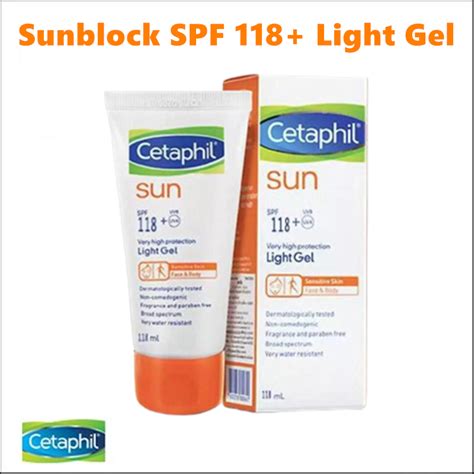 All In Best Choice Cetaphil Sunblock Spf 118 Light Gel Face And Body