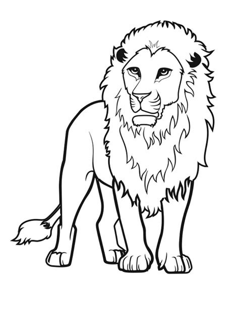 Lion Coloring Pages For Kids Picture Animal Place