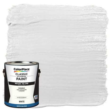 Colorplace Exterior Latex Paint White1 Quart Semi Gloss Walmart