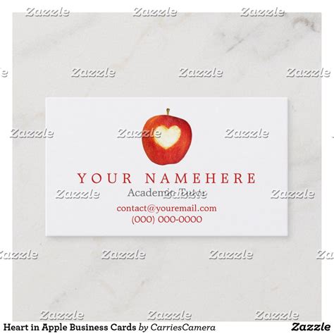 Apple hardware, software, and services work together to give your employees the power and flexibility to do whatever needs doing — wherever that may be. Heart in Apple Business Cards | Zazzle.com in 2020 | Apple ...