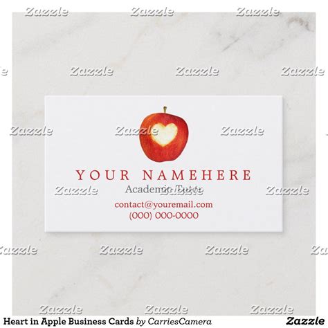 I walk you through step by step. Heart in Apple Business Cards | Zazzle.com in 2020 | Apple ...