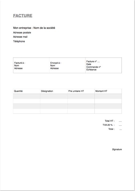 Facture proforma  modèle à télécharger gratuitement (Mise à jour 2023)