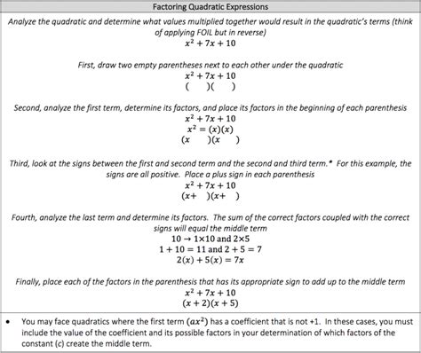 Isee Math Review Factoring Algebraic Expressions Piqosity