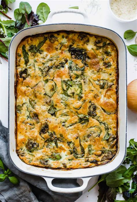 Receta De Frittata Fácil Al Horno Con Espinacas Sin Gluten La Mitad