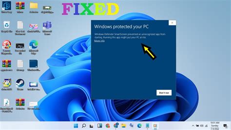 Windows Protected Your Pc Windows Defender Smartscreen Windows 11