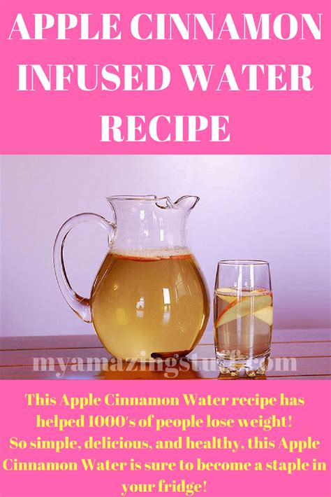 Apple Cinnamon Infused Water Recipe My Amazing Stuff