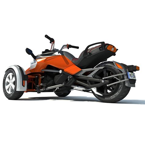 Orange Chopper Can Am Spyder 3d Model Cgtrader