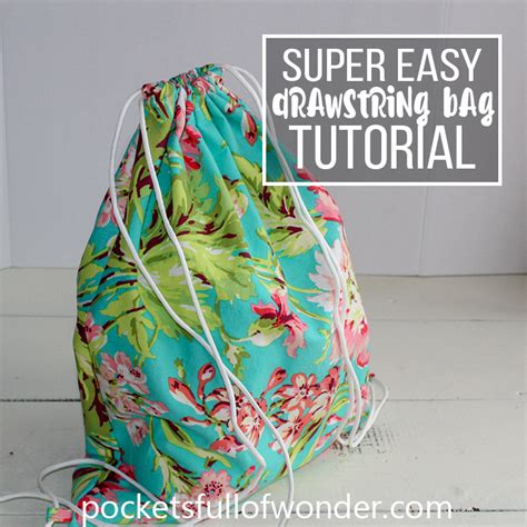Super Simple Drawstring Backpack Drawstring Backpack Pattern