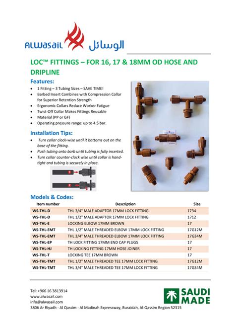 LOC Fittings Alwasail Industrial Company