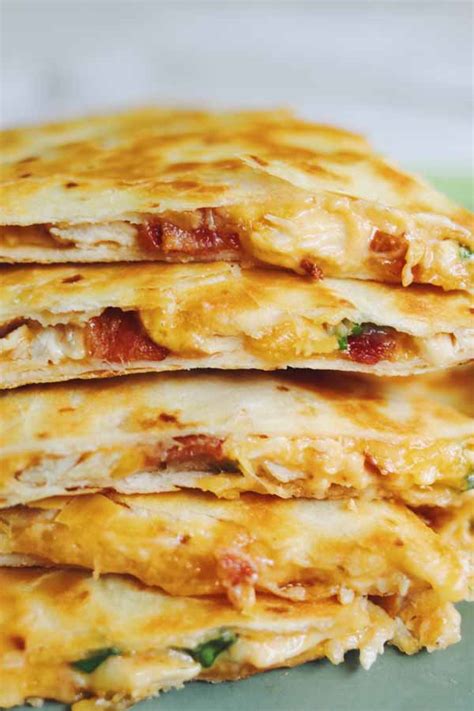 Easy Cheesy Chicken Bacon Ranch Quesadillas Grilled Cheese Social