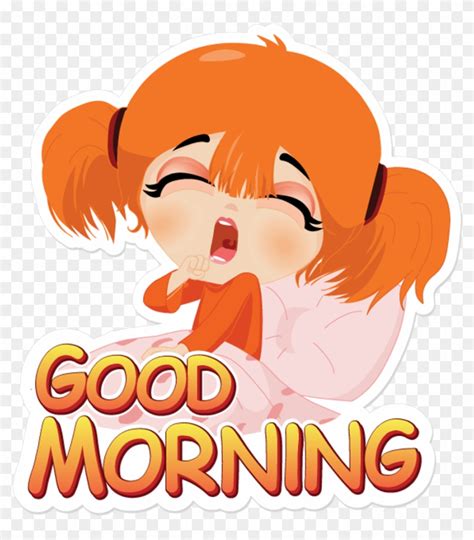 Good Morning Sticker Free Transparent Png Clipart Images Download