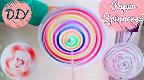 Diy Paper Spinners For Kids Youtube
