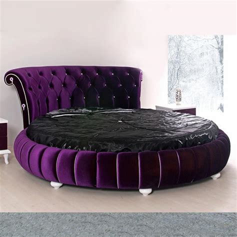 The special design, the comfort, the different headboard options and the convenience of getting off the bed easily … HF4YOU 6FT/7FT ROUND BED IN VIOLET/BLACK/BROWN OR CREAM ...