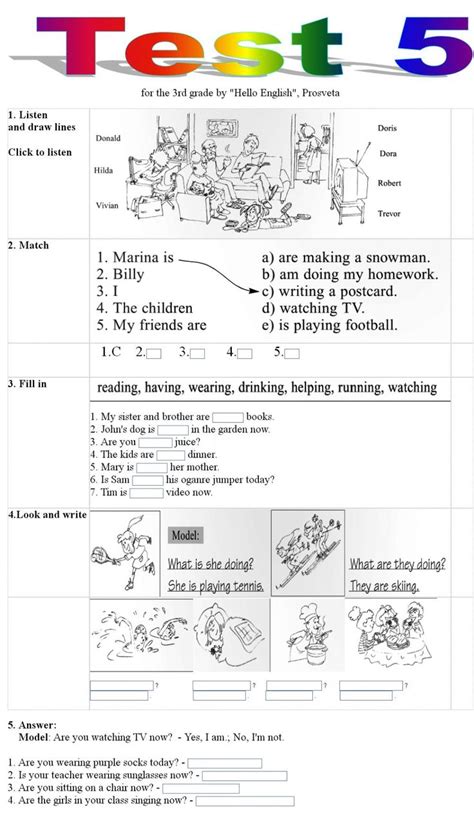 Present Continuous Interactive And Downloadable Worksheet You Can Do