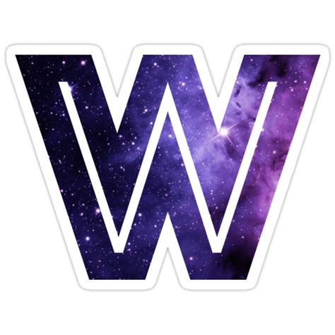 The Letter W Space Stickers By Mike Gallard Redbubble