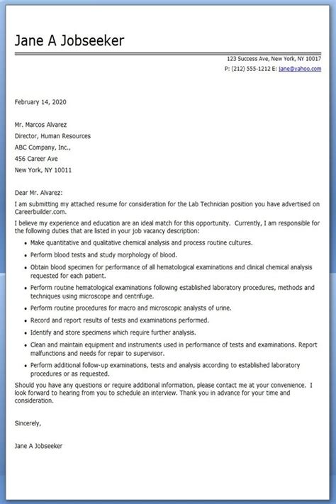 Medical laboratory assistants provide support to technologists responsible for analyzing specimens from patients. Medical Laboratory Assistant Cover Letter - klauuuudia