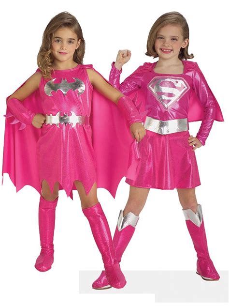Pink Batgirl Supergirl Girl Superhero Fancy Dress Kids Toddler Costume