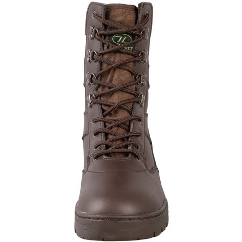 Delta Brown Full Leather Patrol Boots In Sizes 6 To 13 Highlander