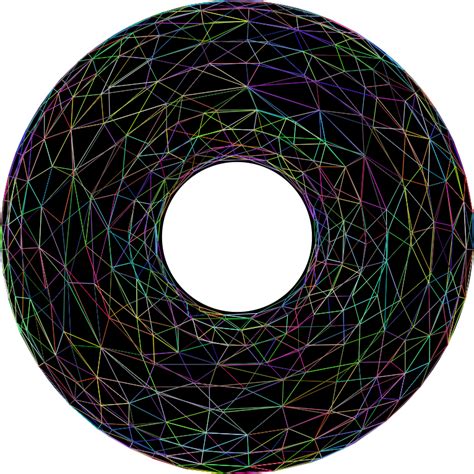 3d Torus Wireframe Prismatic With Background Openclipart